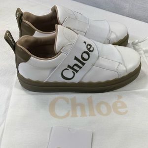Chloé Lauren Logo Strap Sneakers NIB